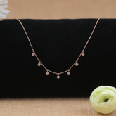 Rose gold Multi Drop Pendant Chain